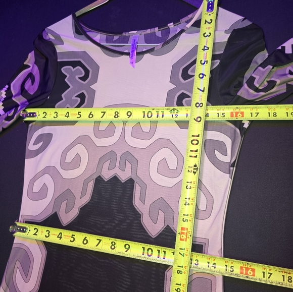 White Mark Women Multicolor Polyester Round Neck Long Sleeve Knee Length Dress M - Picture 12 of 12